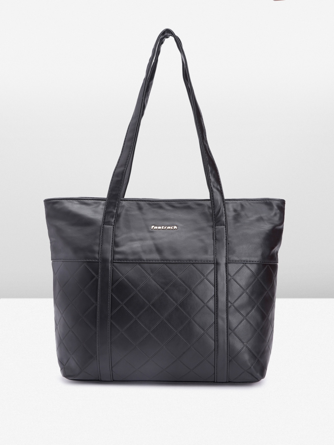 

Fastrack Geometric Textured Shoulder Bag, Black