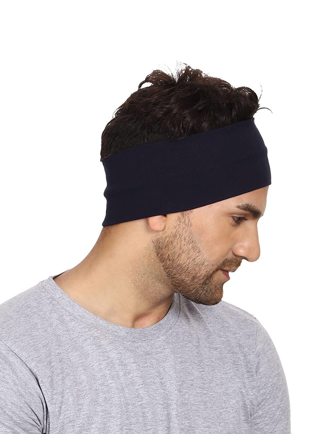 

Gajraj Pack Of 2 Cotton Knitted Headbands, Black