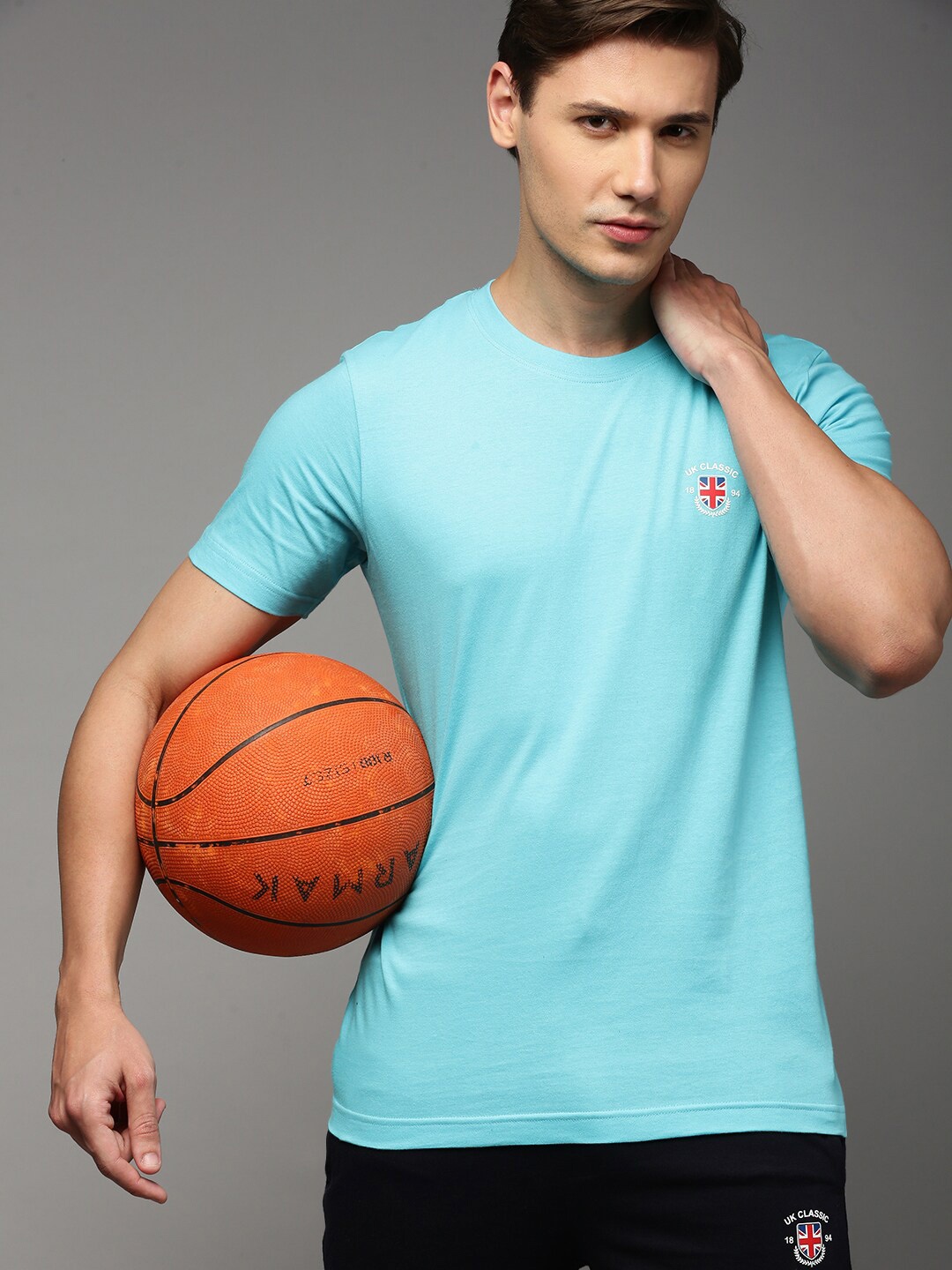 

ONN Round Neck Cotton T-shirt, Blue