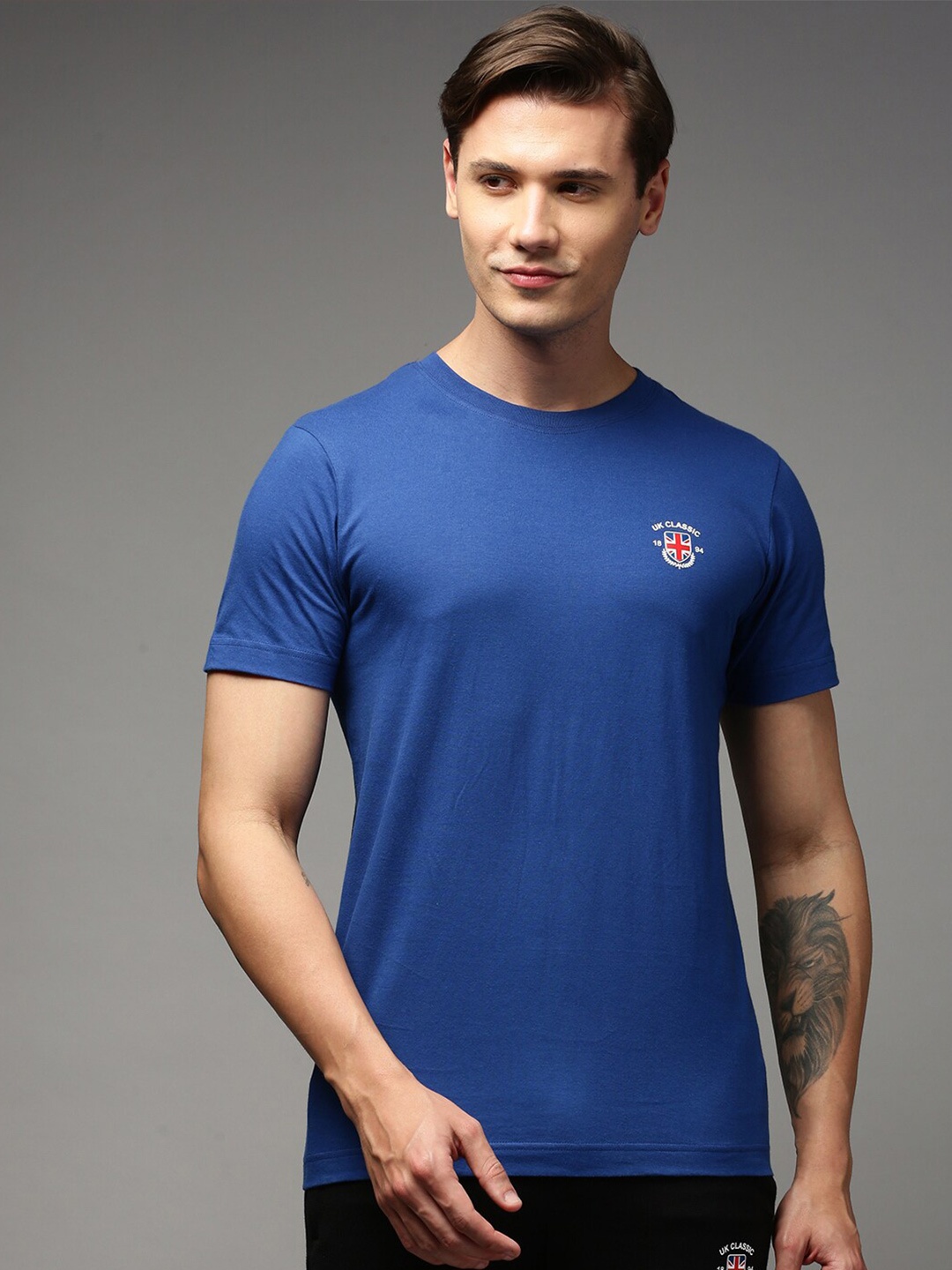 

ONN Round Neck Cotton T-shirt, Blue