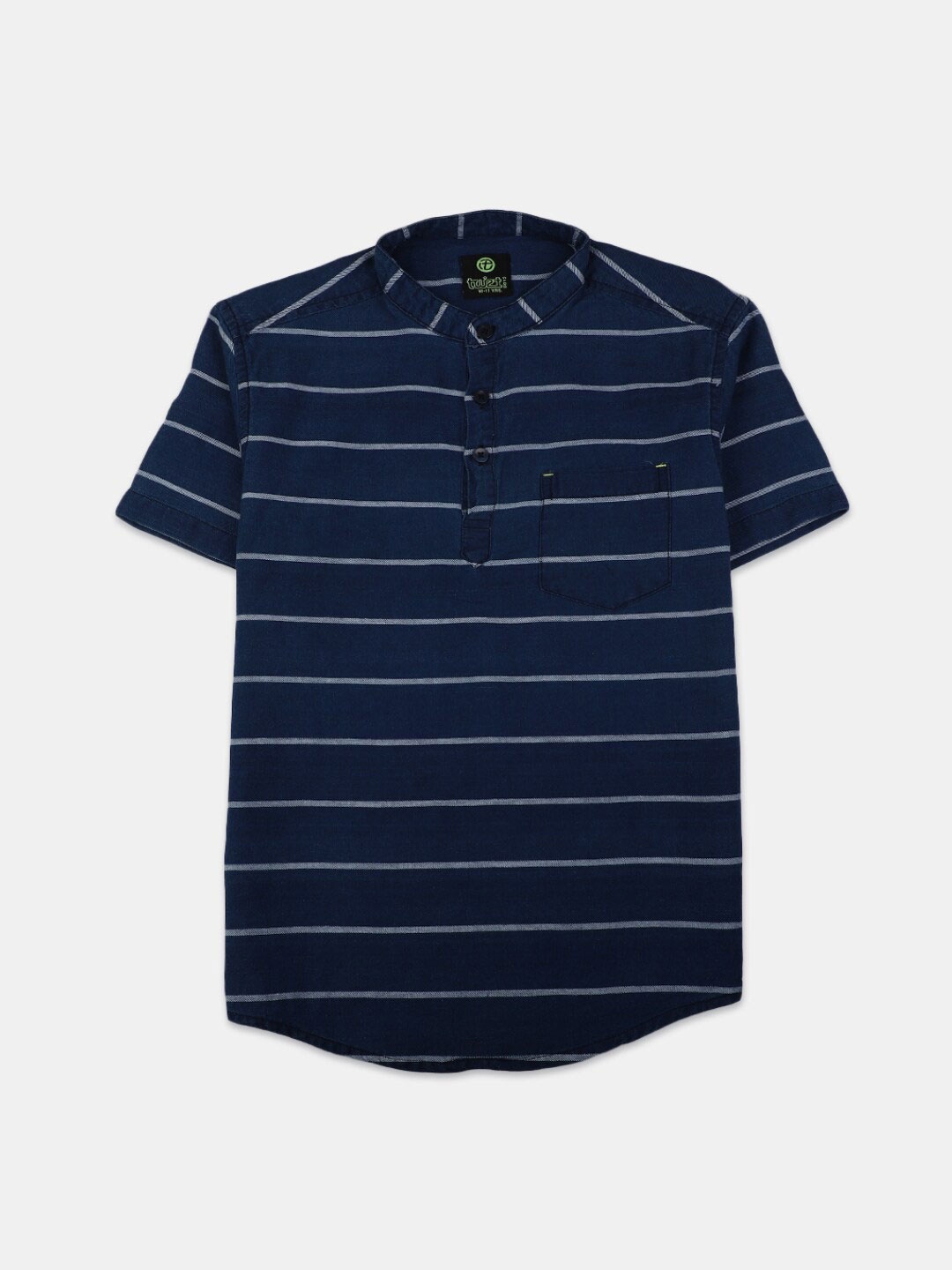 

V-Mart Boys Classic Horizontal Striped Casual Shirt, Blue