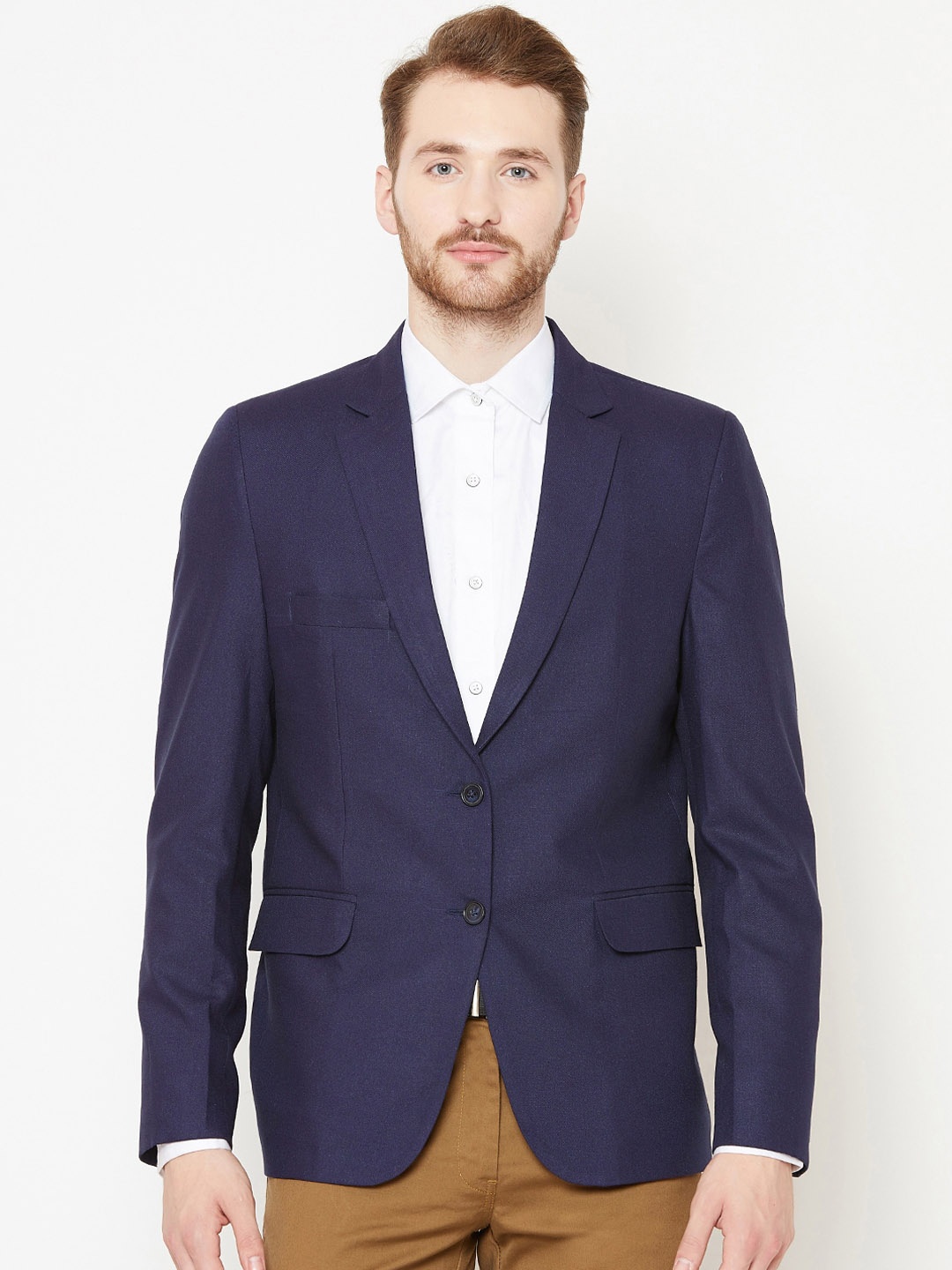 

Shaftesbury London Slim-Fit Single-Breasted Blazer, Blue