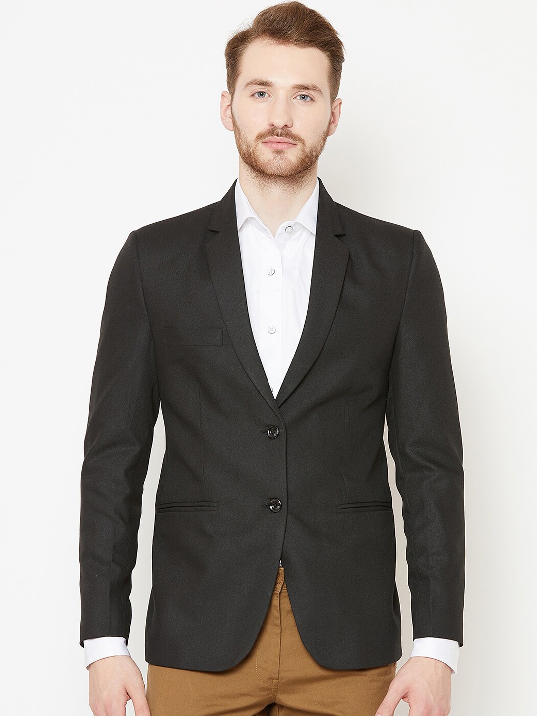 

Shaftesbury London Slim Fit Single Breasted Blazers, Black