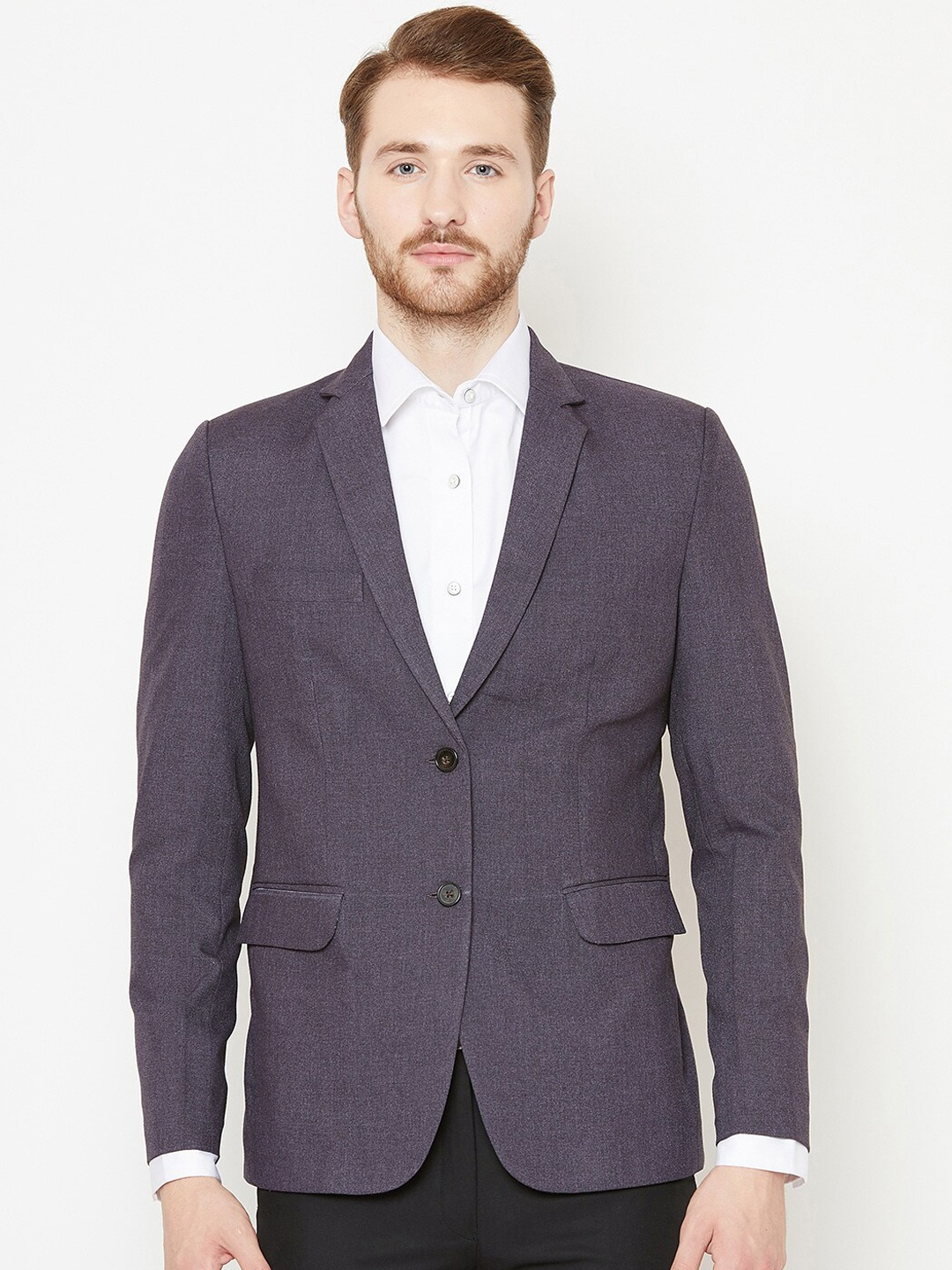 

Shaftesbury London Slim-Fit Single-Breasted Formal Blazer, Grey