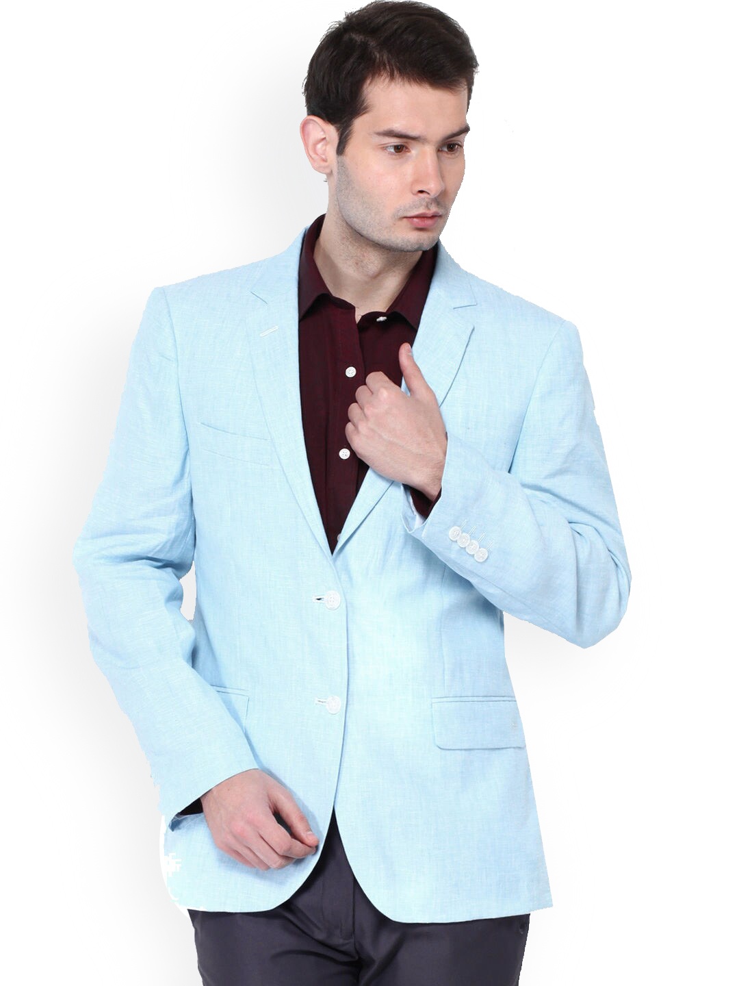 

Shaftesbury London Slim-Fit Single Breasted Formal Blazer, Blue