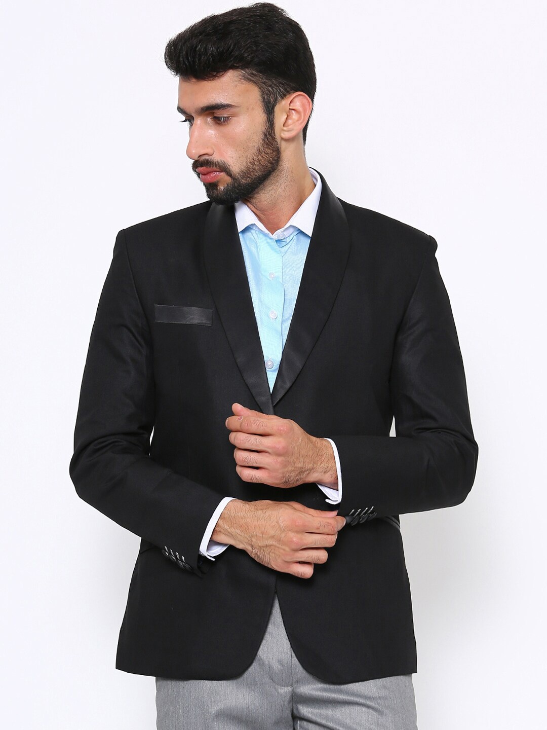 

Shaftesbury London Slim Fit Single Breasted Blazer, Black