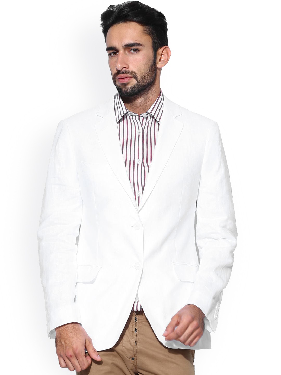 

Shaftesbury London Slim Fit Single Breasted Blazer, White