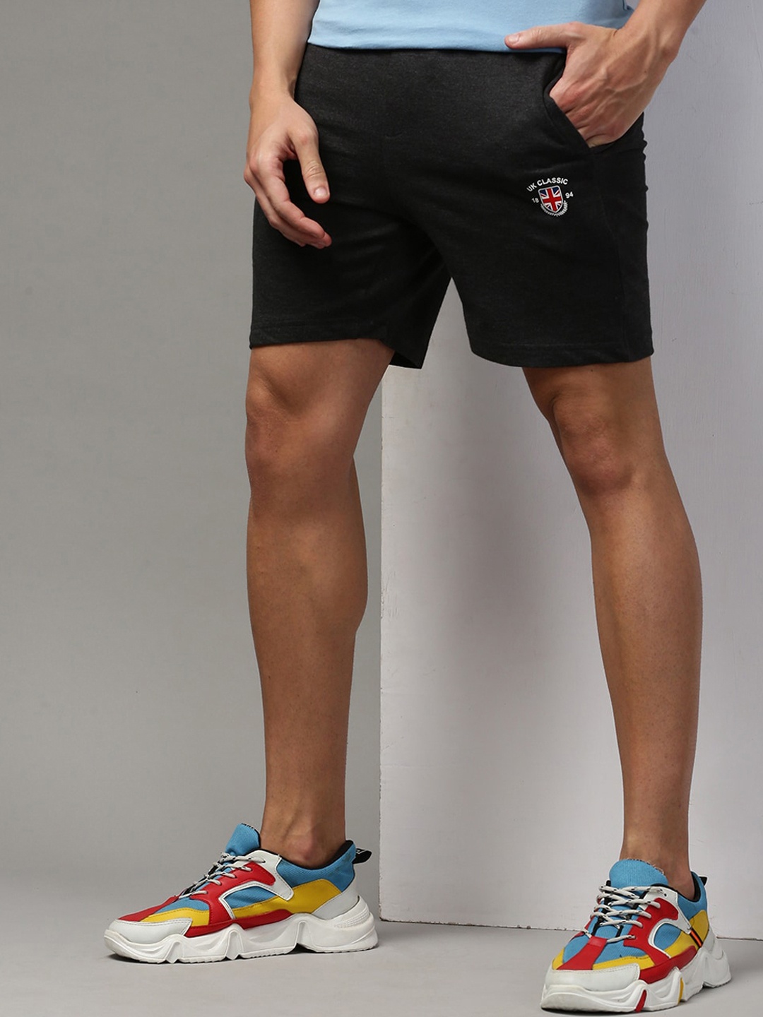 

ONN Men Regular Fit Sports Shorts, Black