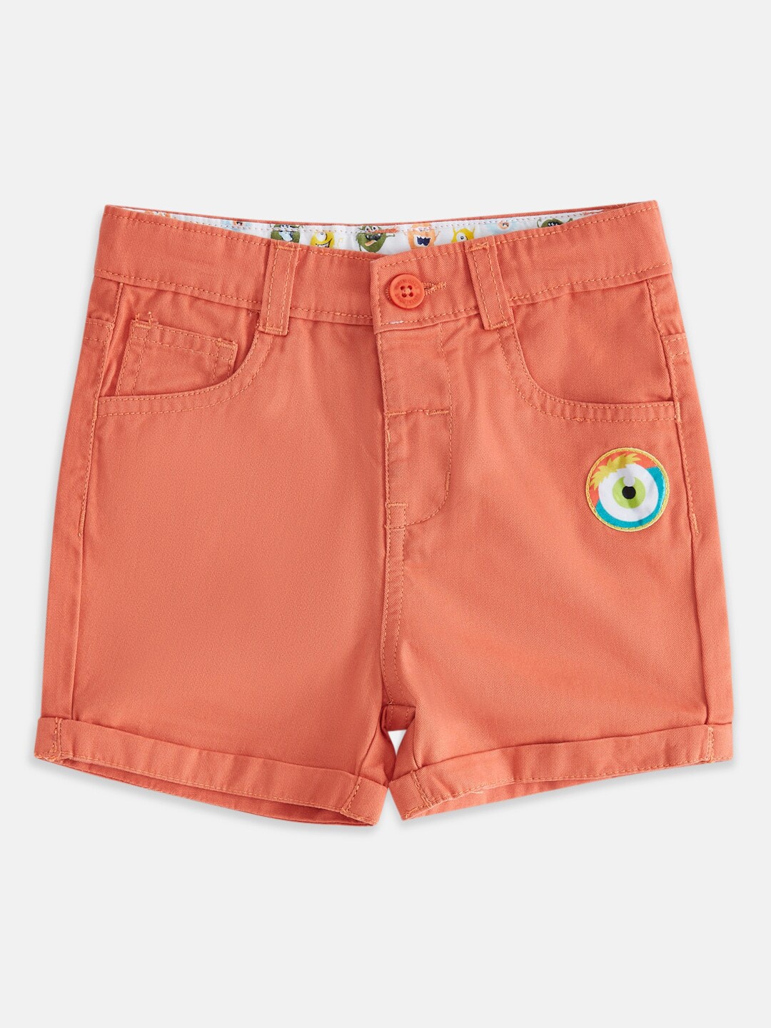 

Pantaloons Baby Boys Cotton Mid-Rise Shorts, Orange