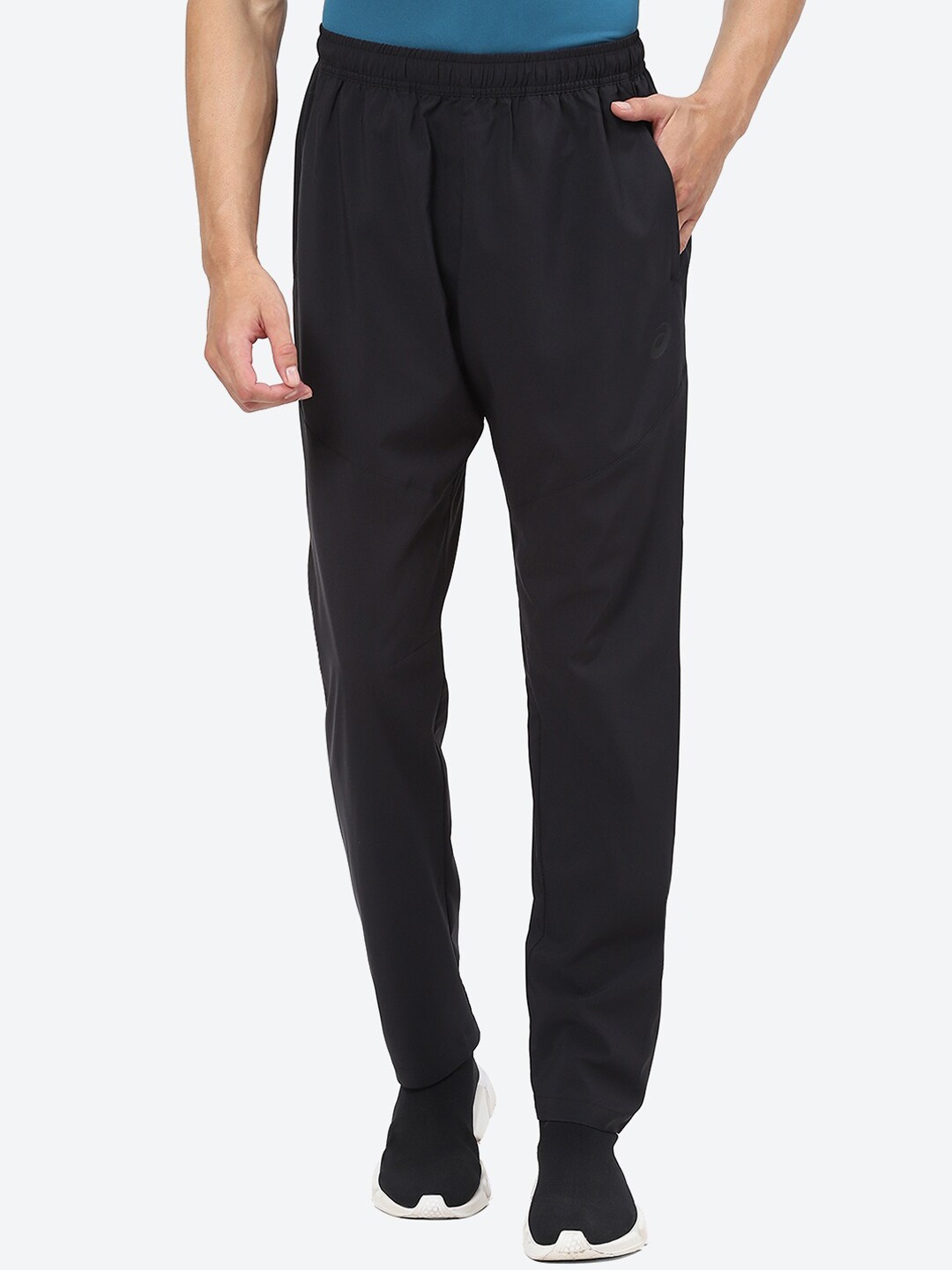 

ASICS Men Woven Mid-Rise Track Pant, Black