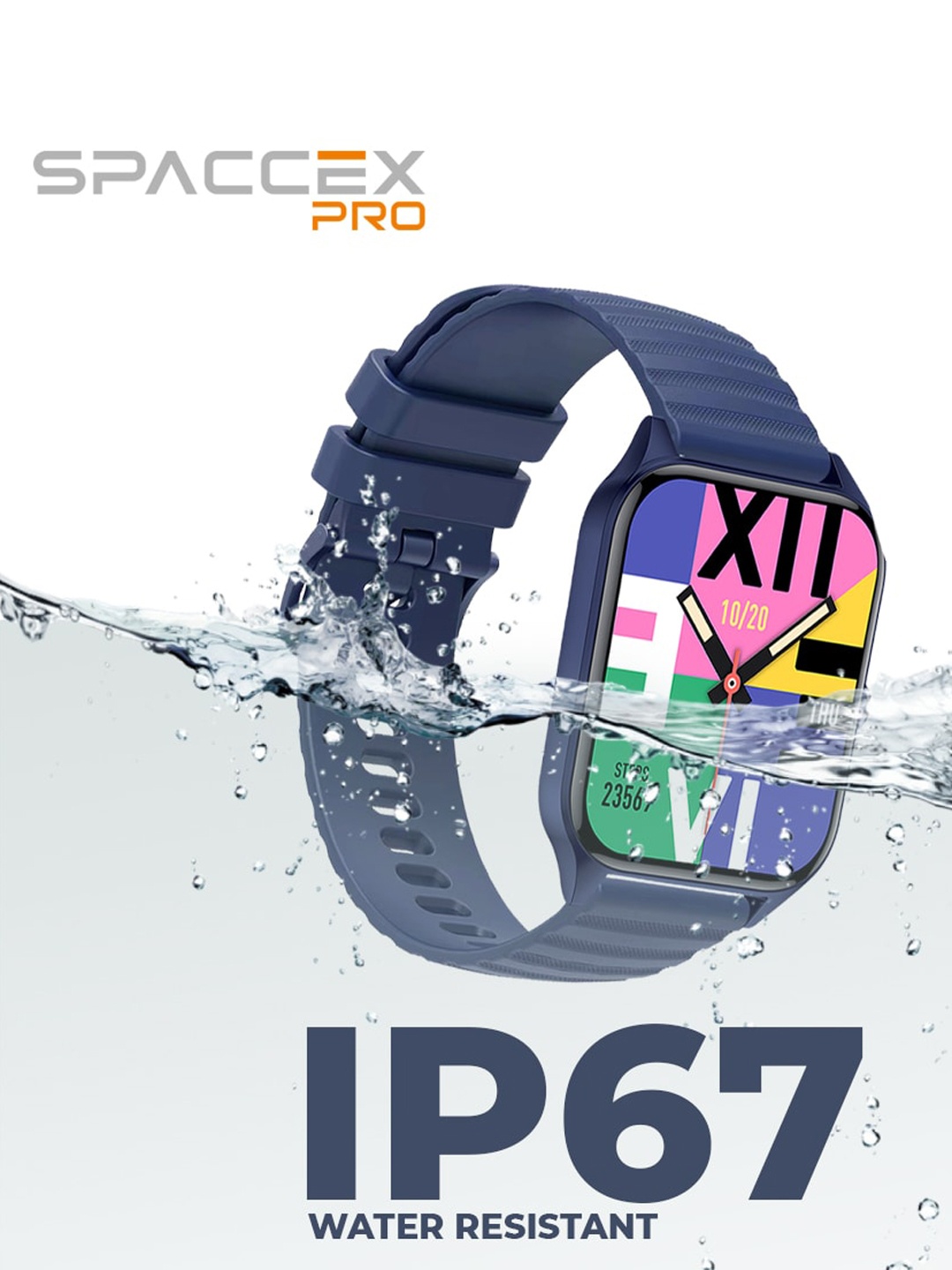 

JUST CORSECA Rectangular Spaccex Digital Pro Smart Watch- JST724BL, Blue