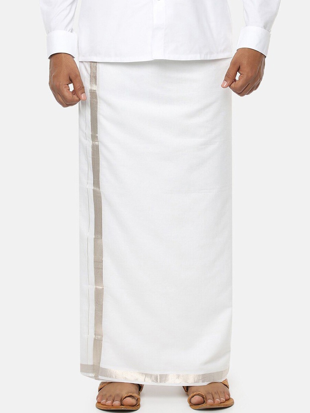 

Ramraj Men Pure Cotton Dhoti, White