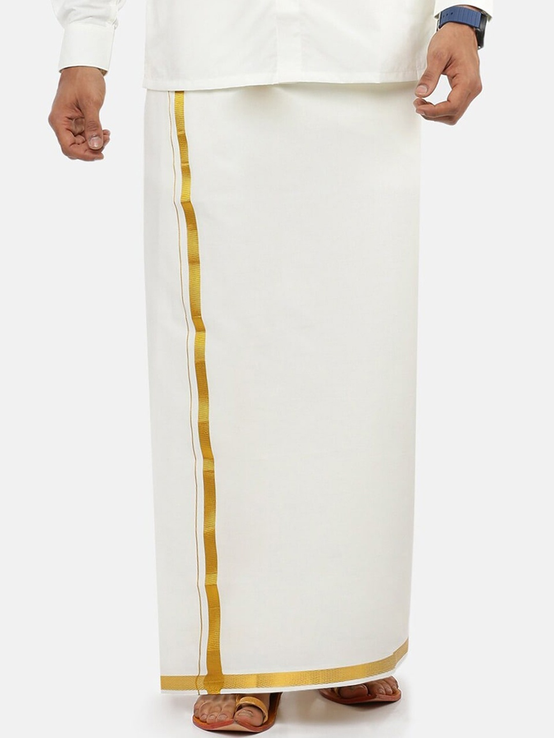 

Ramraj Men Pure Cotton Dhoti, White