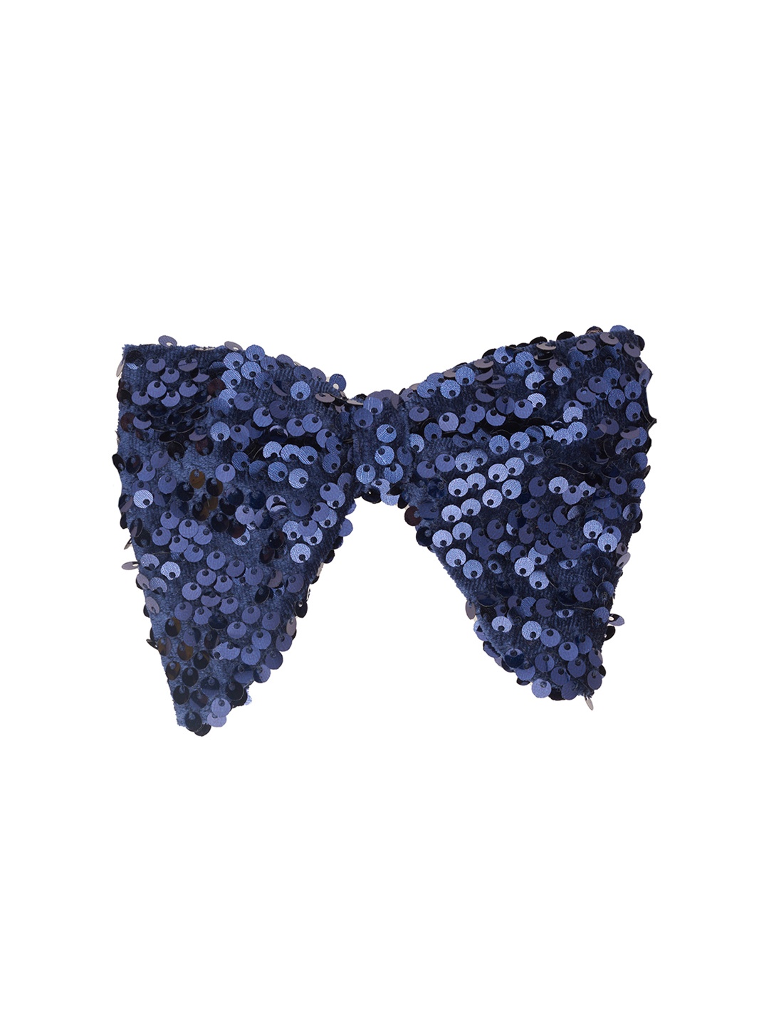 

The Tie Hub Men Woven Design Velvet Sequin Butterfly Bowtie, Blue