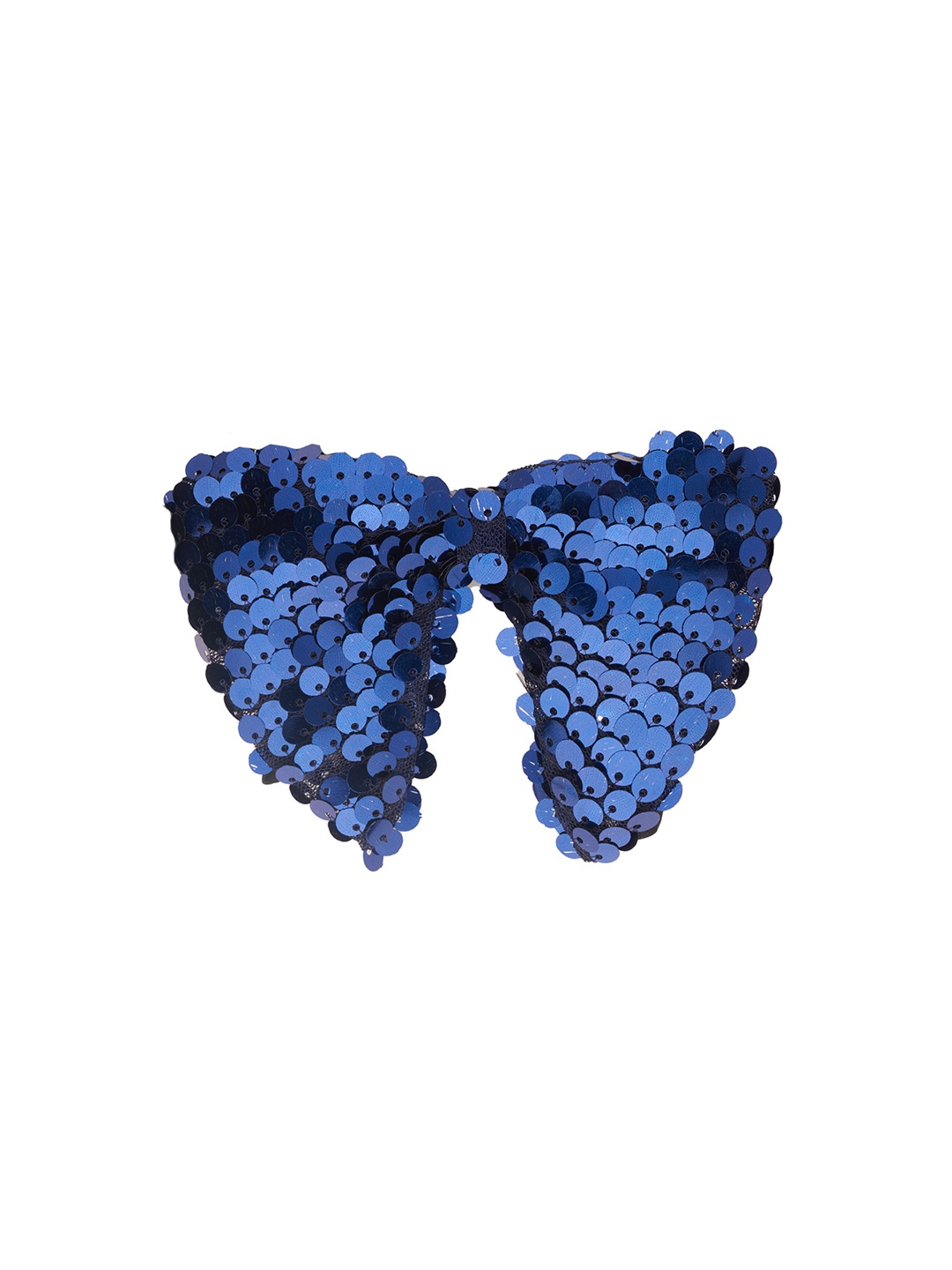 

The Tie Hub Men Woven Design Velvet Sequin Butterfly Bow Tie, Blue