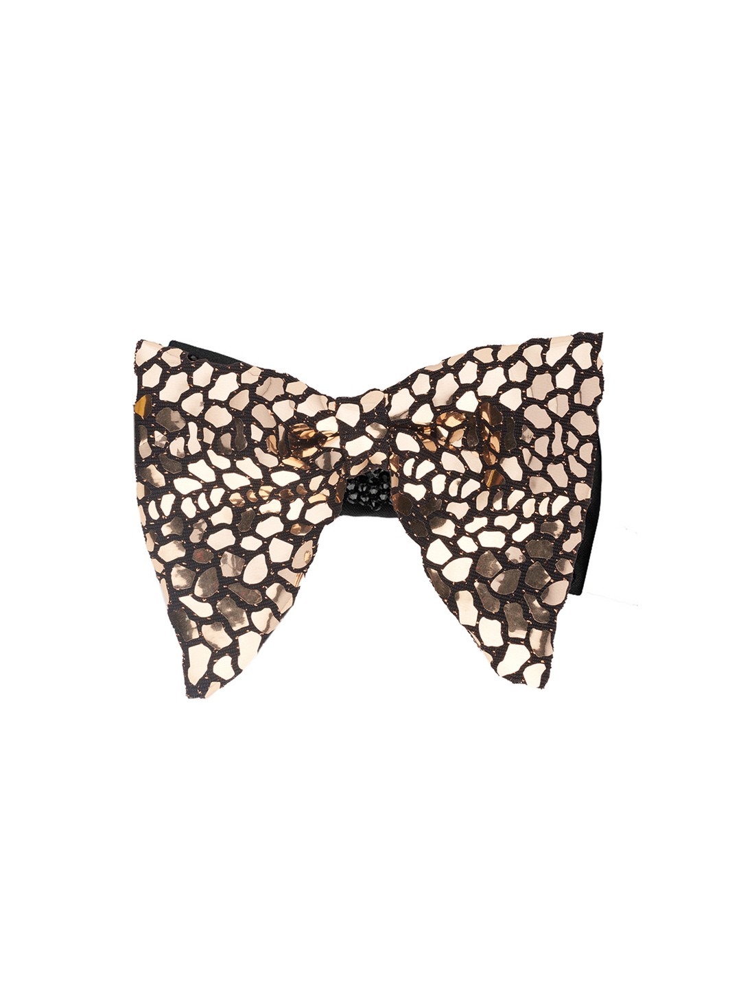 

The Tie Hub Woven Design Bow Tie, Gold