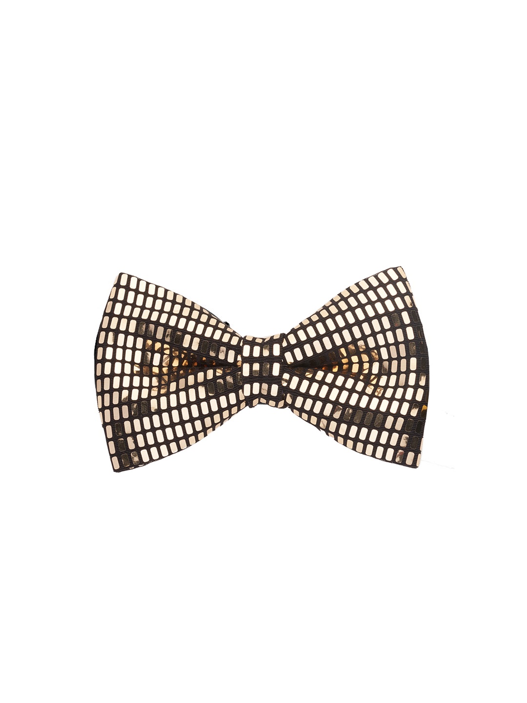 

The Tie Hub Woven Design Bow Tie, Gold