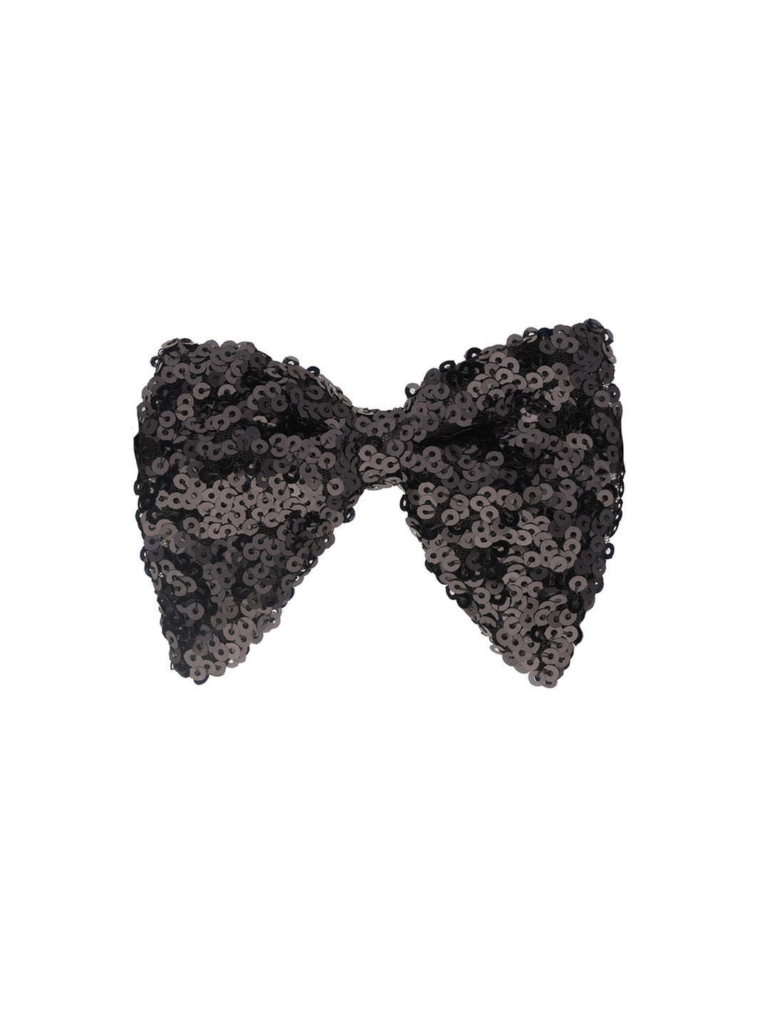 

The Tie Hub Men Woven Design Sequin Butterfly Bow Tie, Black