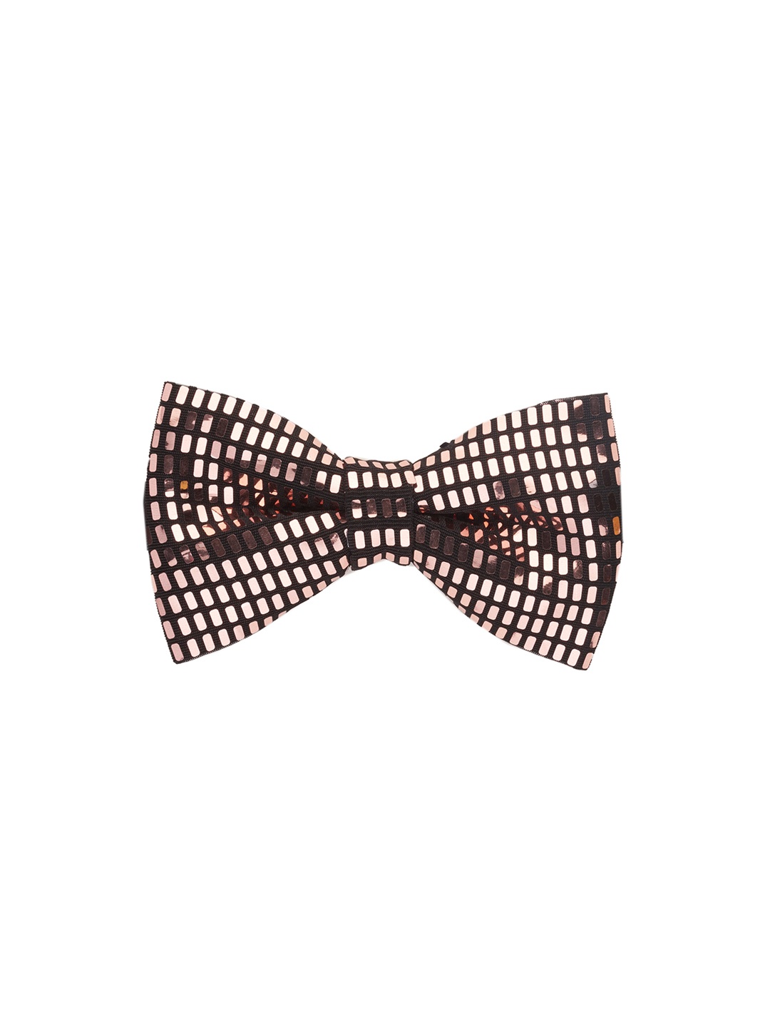 

The Tie Hub Woven Design Bow Tie, Rose gold