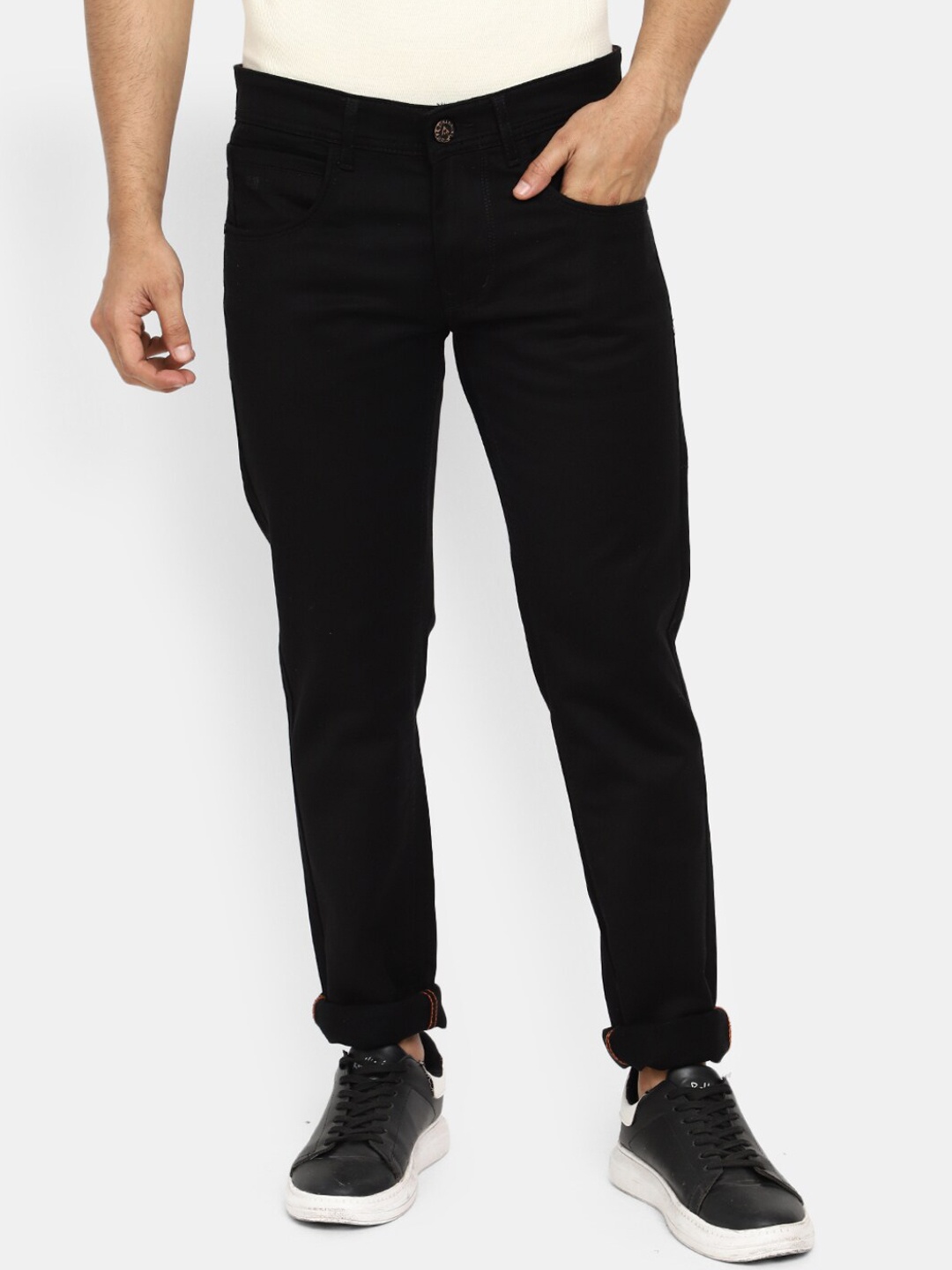 

V-Mart Men Classic Slim Fit Jeans, Black