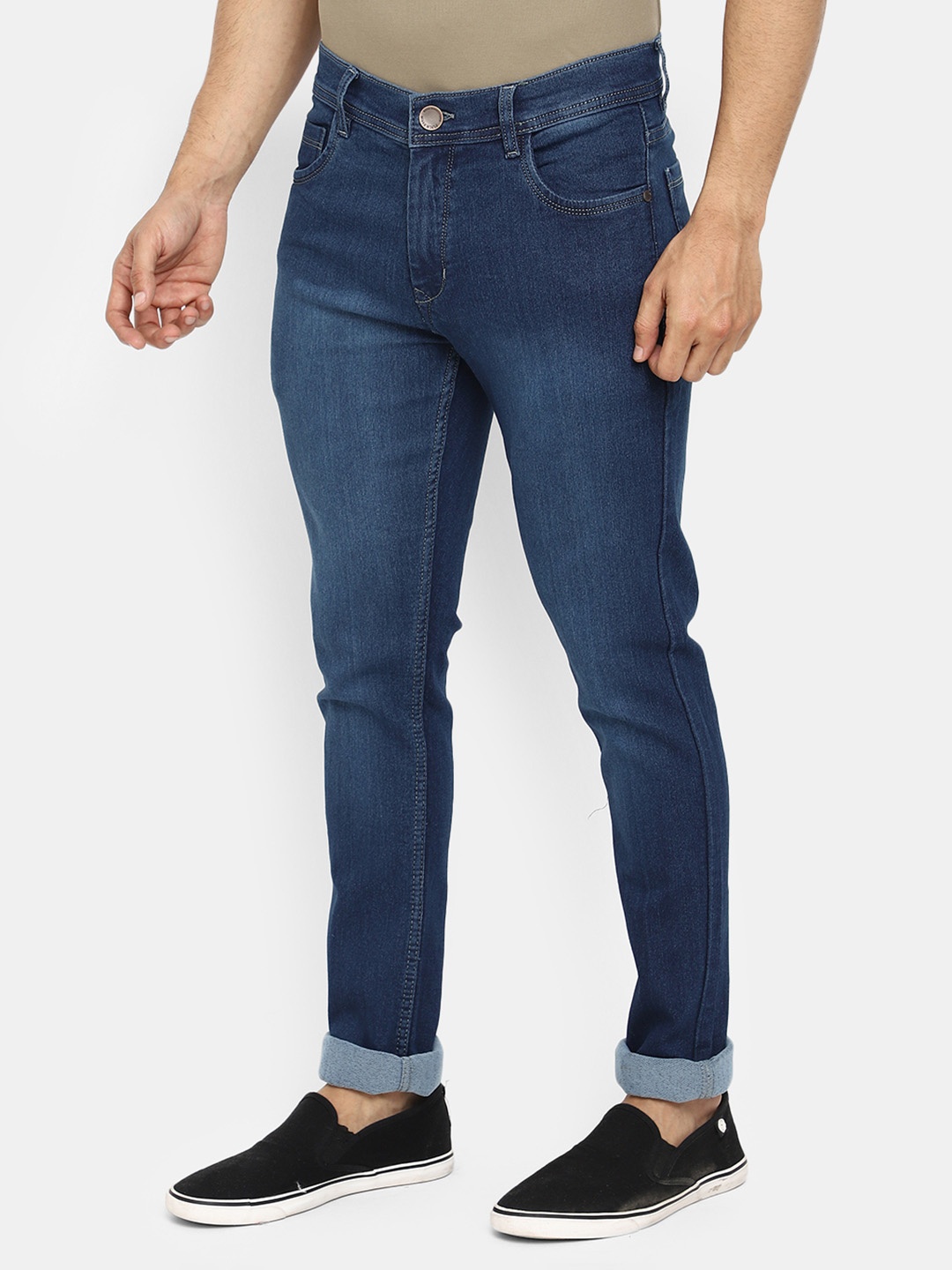 

V-Mart Men Light Fade Mid-Rise Cotton Classic Jeans, Blue