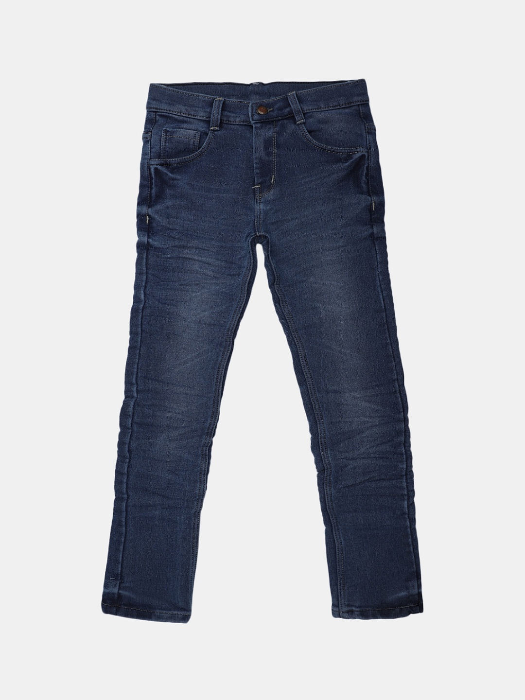 

V-Mart Boys Light Fade Mid-Rise Cotton Classic Jeans, Blue