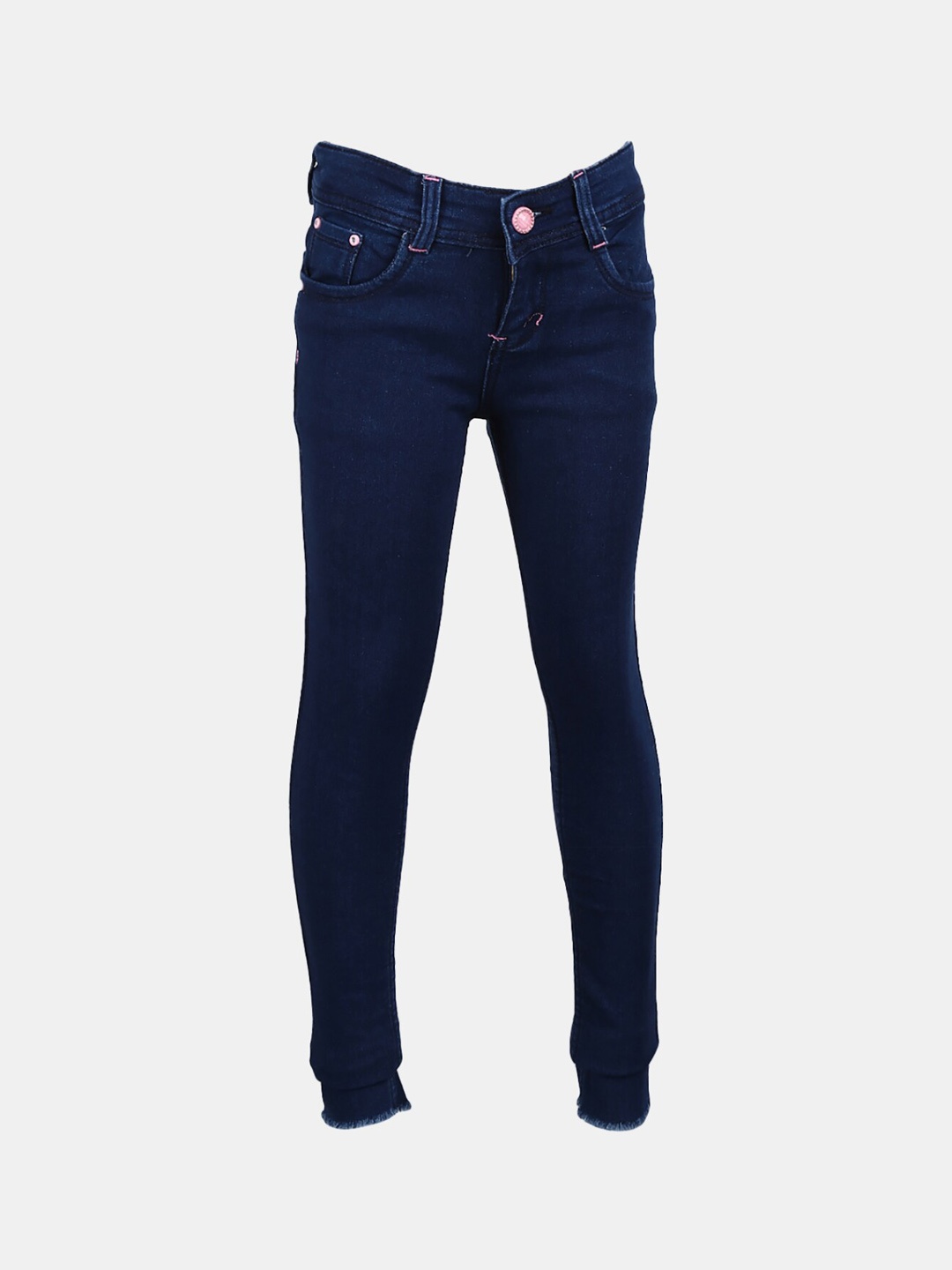 

V-Mart Teen Girls Clean Look Mid-Rise Cotton Classic Jeans, Blue