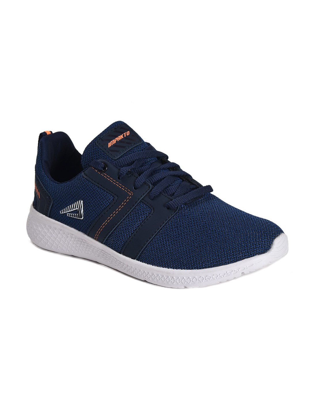 

IMPAKTO Men Mesh Non-Marking Running Shoes, Navy blue