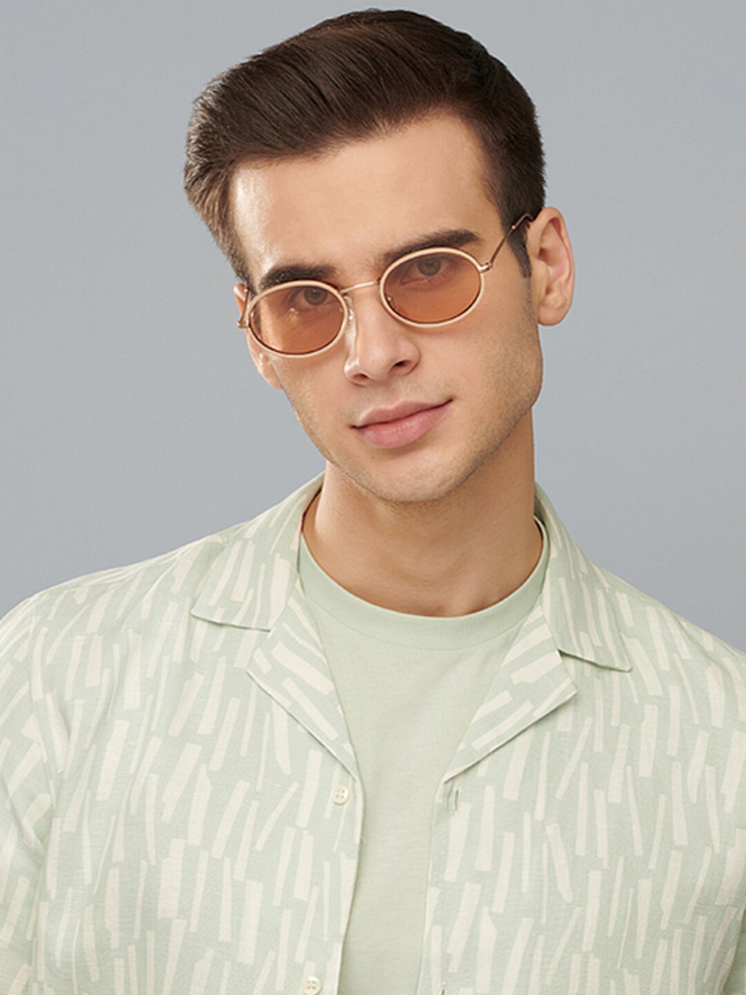 

John Jacobs Full Rim Round Sunglasses with UV Protected Lens 146873, Brown