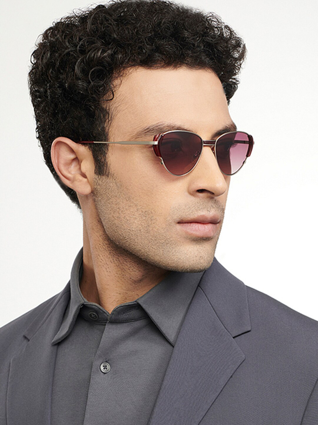 

John Jacobs Full Rim Cateye Sunglasses with UV Protected Lens 150966, Pink