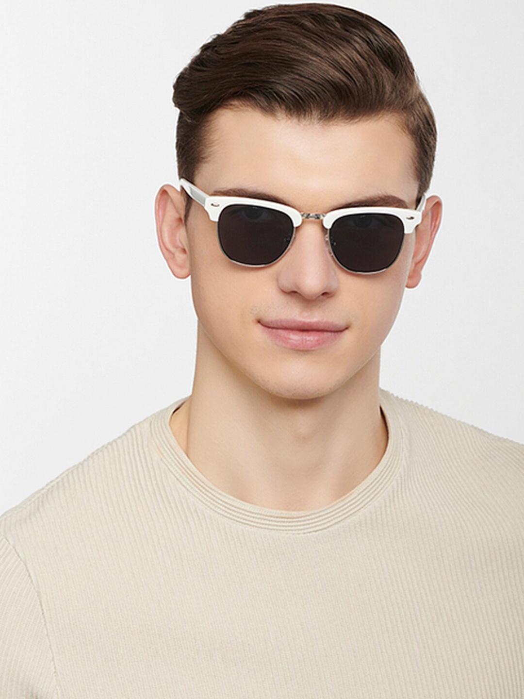 

John Jacobs Full Rim Oversized Sunglasses with UV Protected Lens 148428, Grey