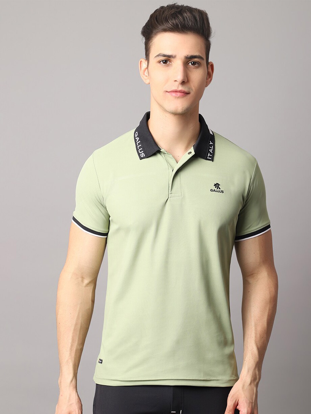 

Gallus Polo Collar Short Sleeve Dri-FIT Training T-shirt, Green
