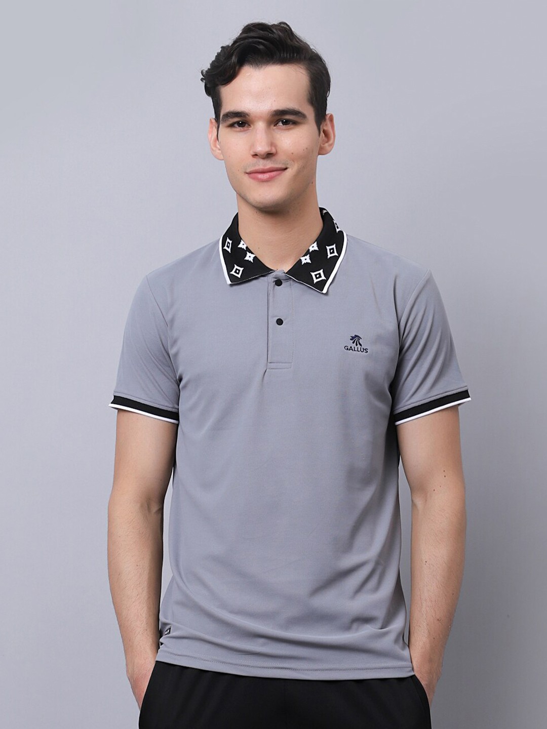 

Gallus Polo Collar Dri-FIT Regular Fit T-shirt, Grey