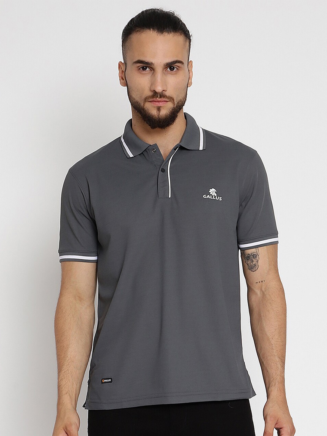 

Gallus Polo Collar Dri-FIT T-shirt, Charcoal