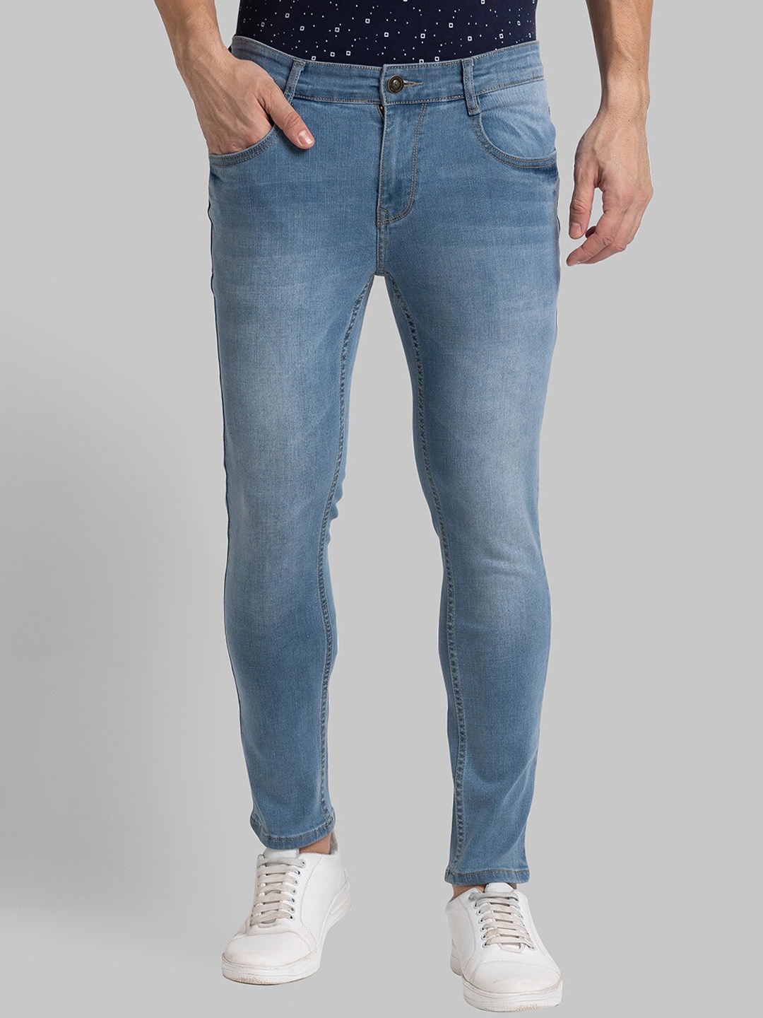 

Parx Men Skinny Fit Light Fade Jeans, Blue