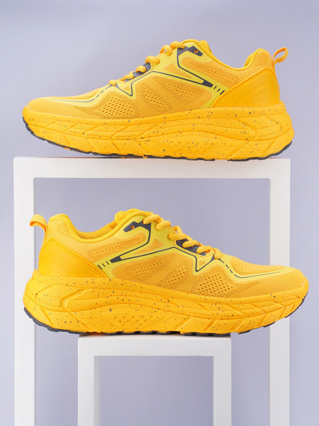 

Atom Men Woven Design Sneakers, Yellow