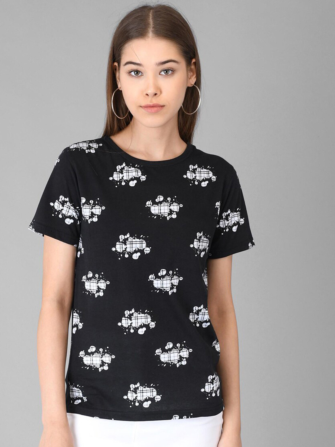 

Kotty Women Multicoloured Floral Printed T-shirt, Multi