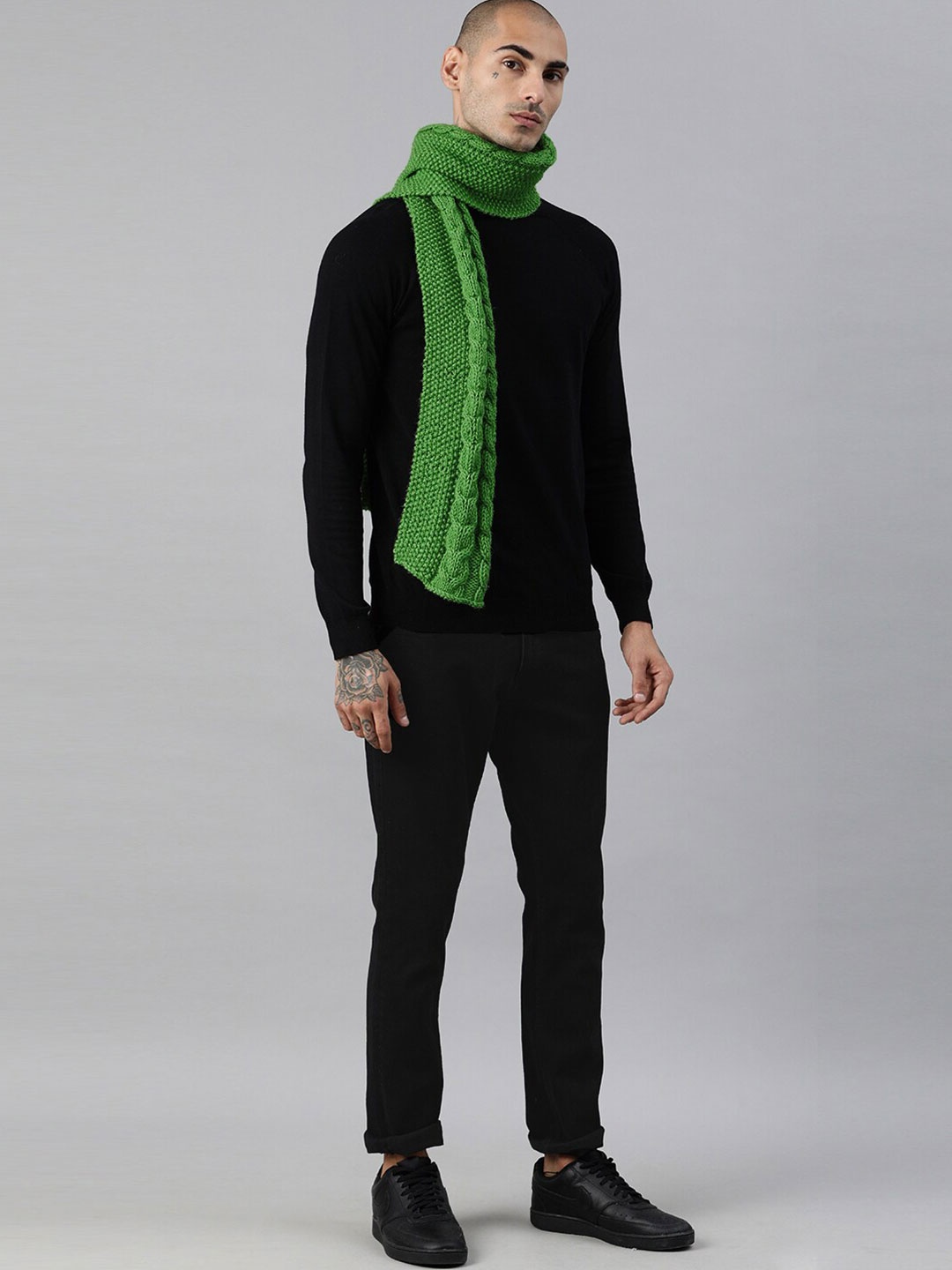 

Magic Needles Cable Knit Mufflers, Green