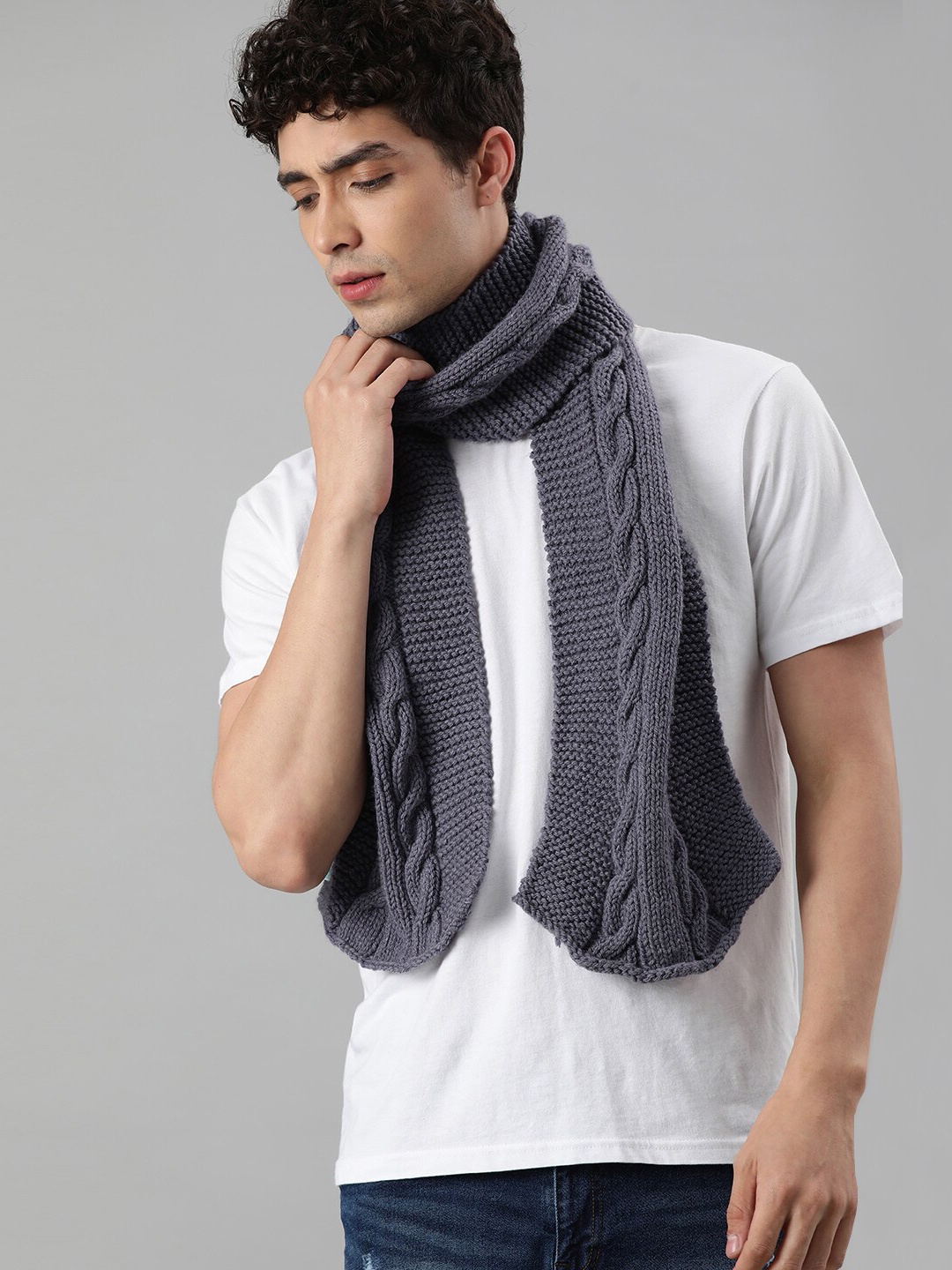 

Magic Needles Cable Knit Mufflers, Charcoal