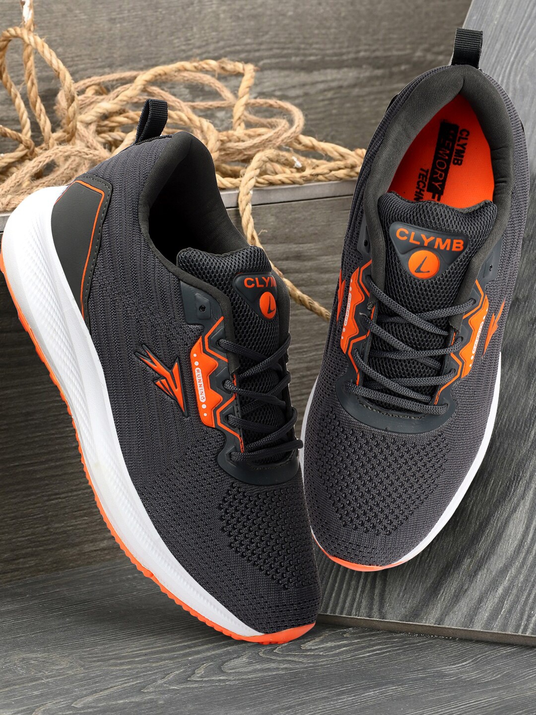 

CLYMB Men Non-Marking Running Sports Shoes, Grey