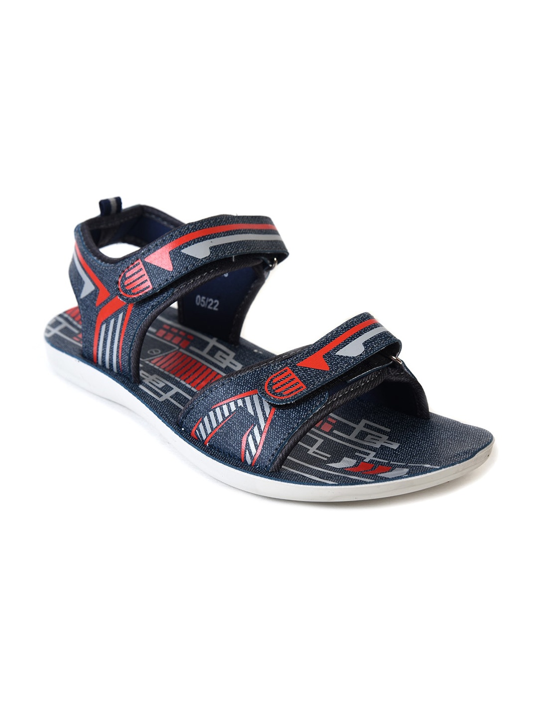 

Ajanta Men Woven Design Comfortable Velcro Closure Sports Sandals, Grey