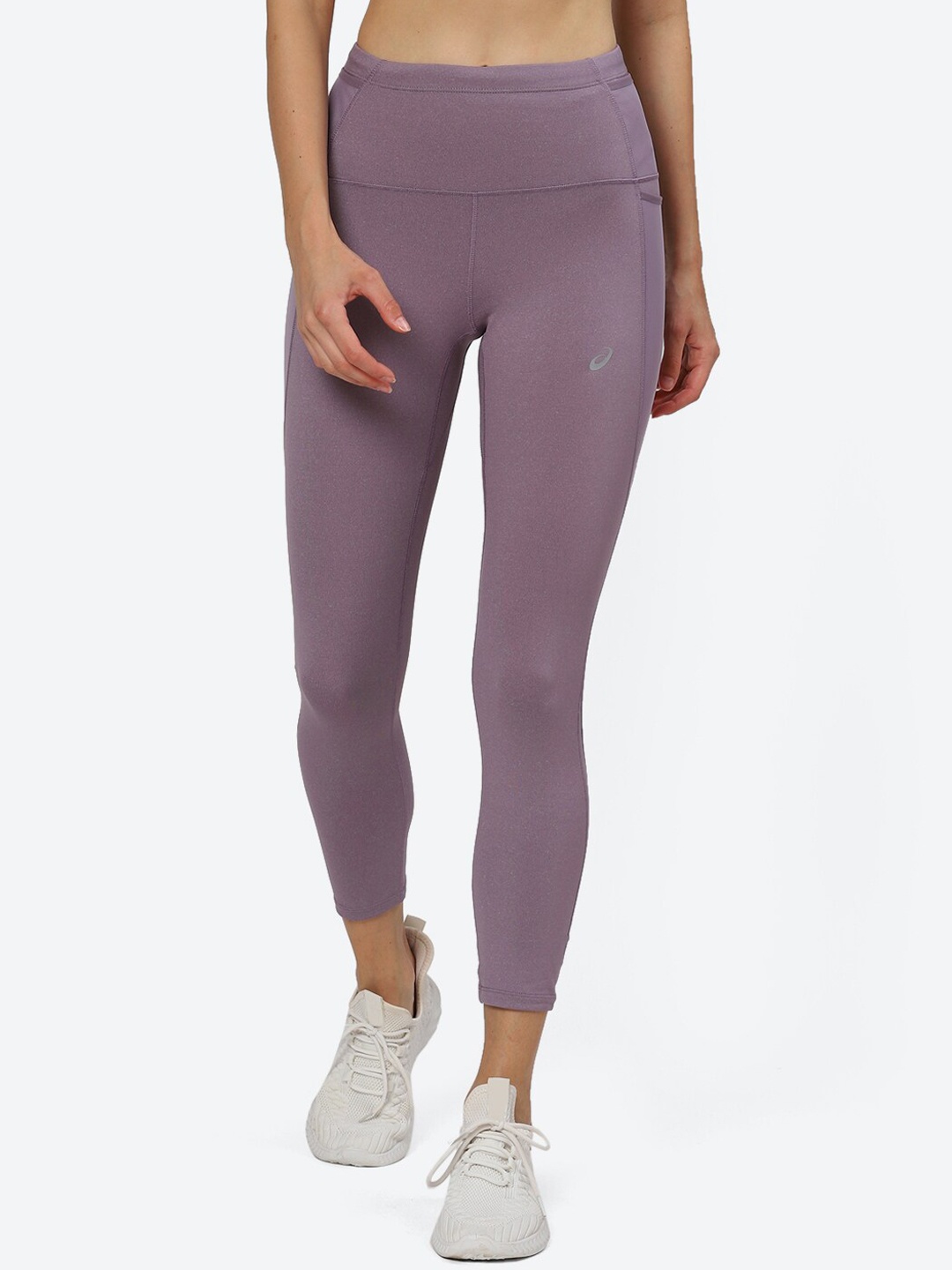 

ASICS Women Brand Logo Printed Distance Supply Tights, Purple