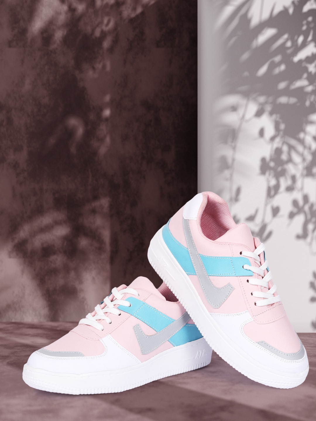 

FASHIMO Women Colourblocked Padded Insole Basics Sneakers, Pink
