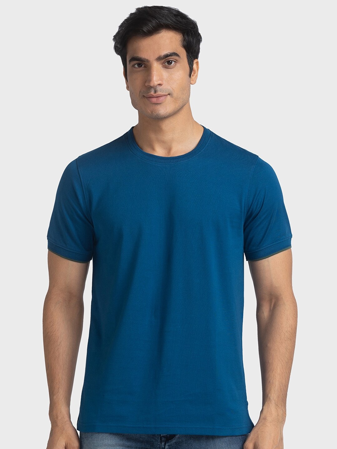 

ColorPlus Pure Cotton Slim Fit T-Shirt, Blue