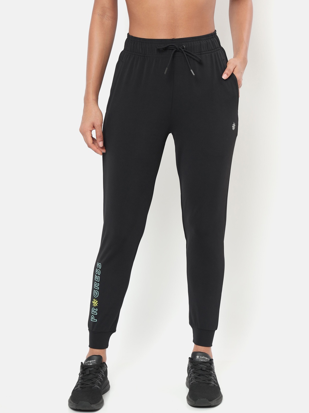 

CULT Women Graphic Print Performance Joggers, Black