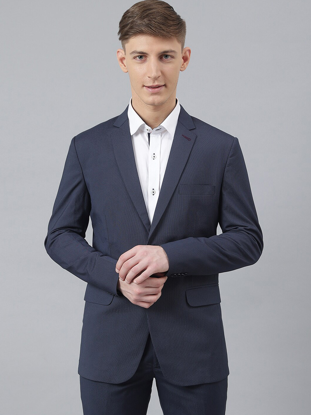 

MR BUTTON Slim Fit Single Breasted Blazers, Blue