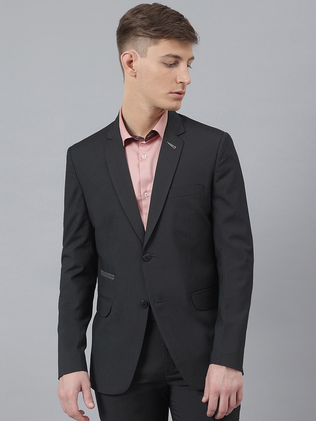 

MR BUTTON Slim-Fit Single Breasted Blazer, Black