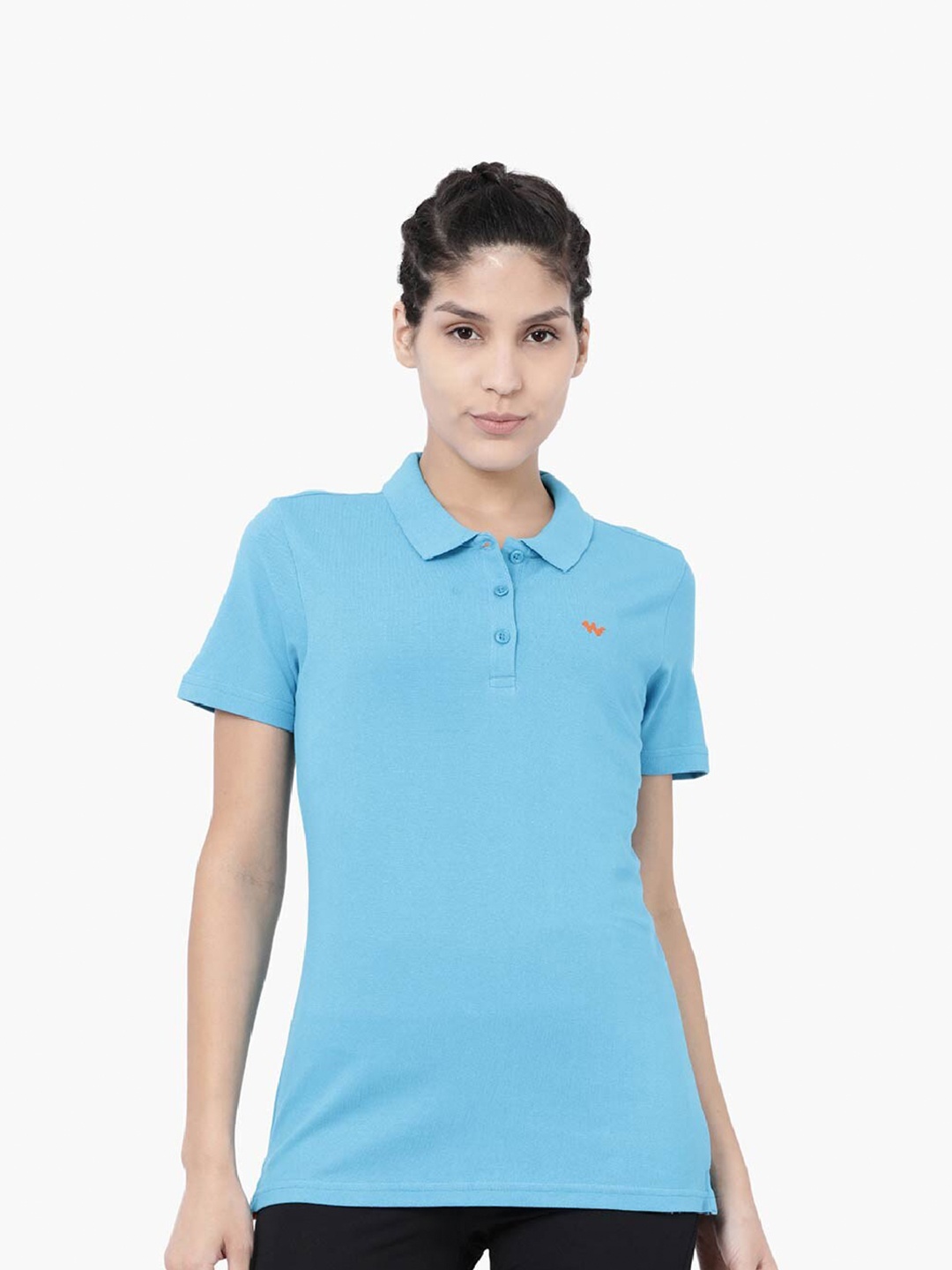 

Wildcraft Polo Collar Short Sleeves Cotton T-shirt, Blue