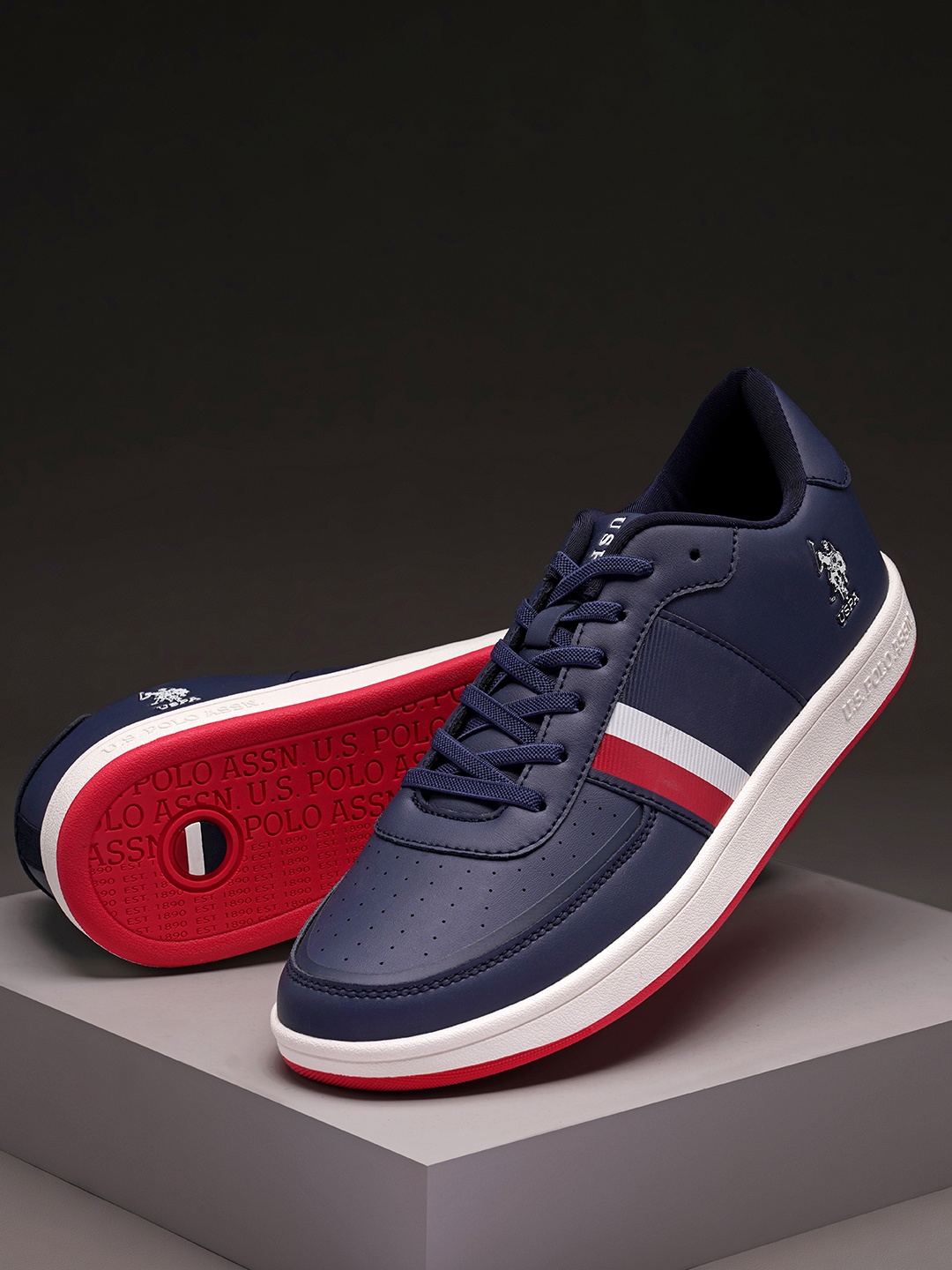 

U.S. Polo Assn. Men Gael Nvy Retro Court Sneakers, Navy blue