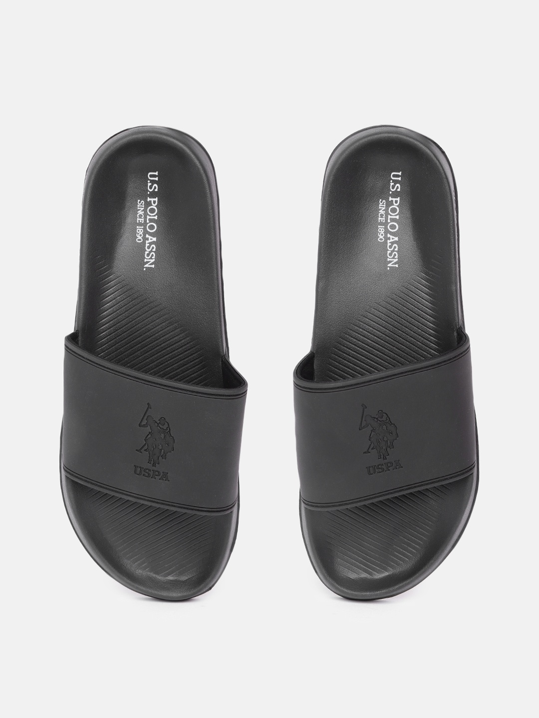 

U.S. Polo Assn. Men Sliders, Black